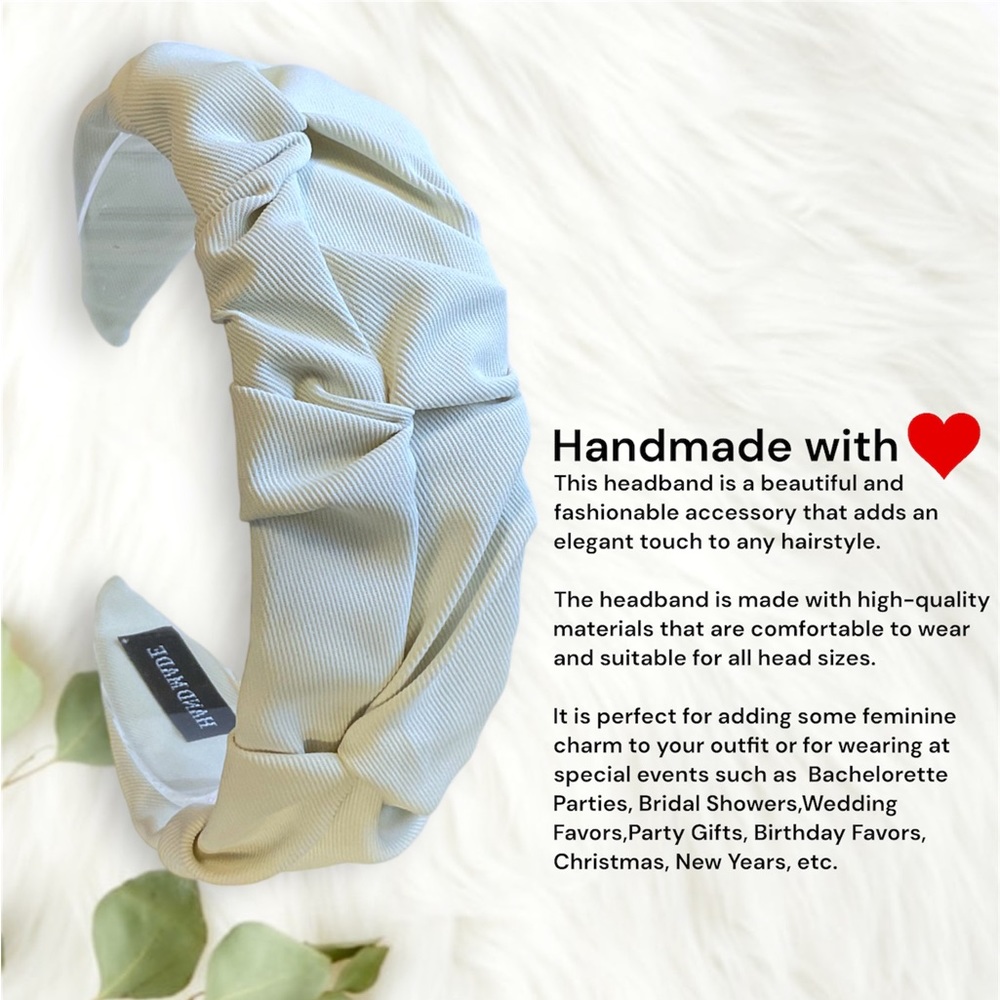 111- White Bone Twisted Headband